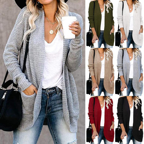 Large Pocket Sweater Cardigan